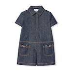 Children's denim dress with Horsebit