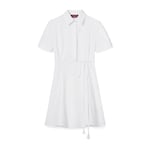 Embossed heavy cotton poplin dress