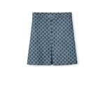 Gonna svasata in denim GG jacquard