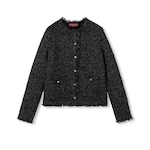 Cardigan aus Lamé mit grobmaschigem Effekt
