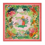 90x90项目印花桑蚕丝方巾