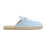 light blue suede