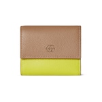 beige and bright green leather