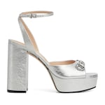 silver metallic leather