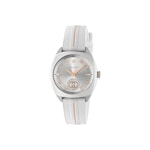 Gucci Interlocking watch, 29mm in white rubber | GUCCI® US