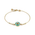 Gucci Interlocking系列黄色18K金手链