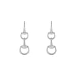 Gucci Horsebit 18k drop diamond earrings