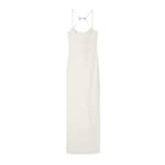 Long silk dress with crystal Horsebit