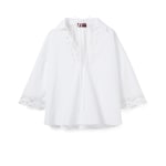 Chemise en popeline de coton avec broderie