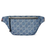 blue and ivory GG denim