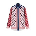Camicia in twill di seta stampato