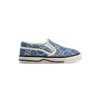 denim GG blu e avorio