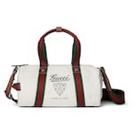 Small printed canvas duffle bag