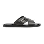 schwarzes Leder