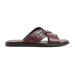dark brown leather