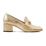 goldfarbenes Metallic-Leder