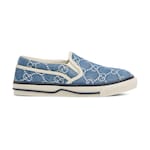 blue and ivory GG denim