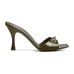 cuir brillant vert foncé