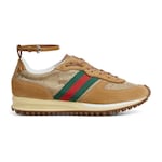 light brown suede