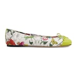 Toile coloris blanc et vert acide