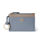 light blue and beige leather