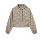 Printed technical jersey zip jacket