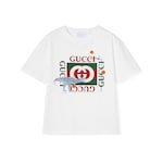 Children's cotton T-shirt with print in white | GUCCI® US