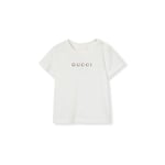 T-shirt neonato in cotone con ricamo