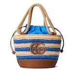 blue and natural straw-effect