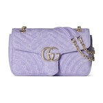 lilac and white GG denim