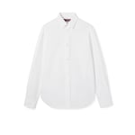 Heavy cotton poplin shirt with embroidery