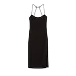 Vestido de seda con Horsebit de cristales