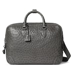 Ostrich briefcase with Double G