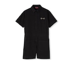 Overall aus Denim mit Horsebit