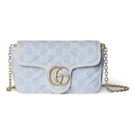 light blue and white GG bouclé