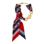 Gucci Marina Chain long silk necklace