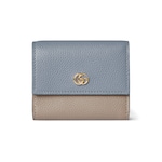 light blue and beige leather