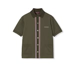 Chemise polo en piqué de coton avec broderie