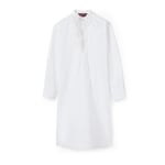 Cotton poplin shirt dress with embroidery