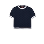 GG fine cotton jacquard top