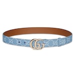 blue and white GG denim