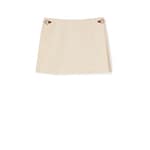 Short linen canvas skirt