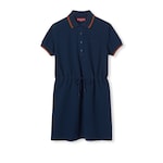 Cotton piquet polo dress with Web