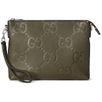 dark green GG leather