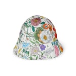 Reversible printed silk bucket hat