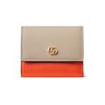 beige and orange leather