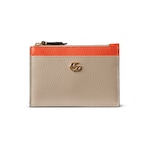 beige and orange leather