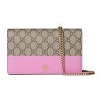 beige and pink leather