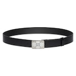 Belt with rectangular buckle