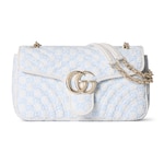 blue and white GG bouclé